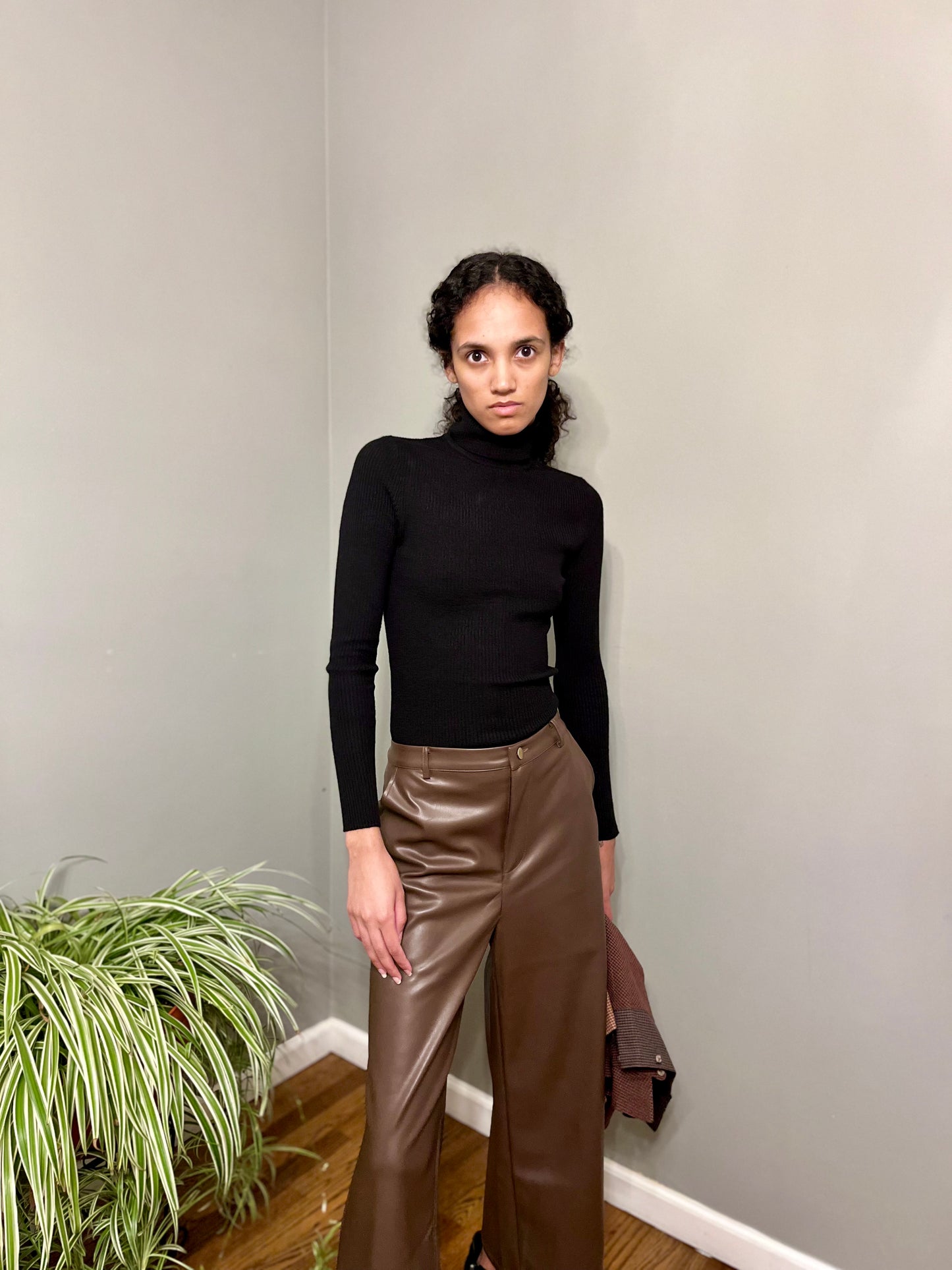 Vegan Leather Culotte Pants