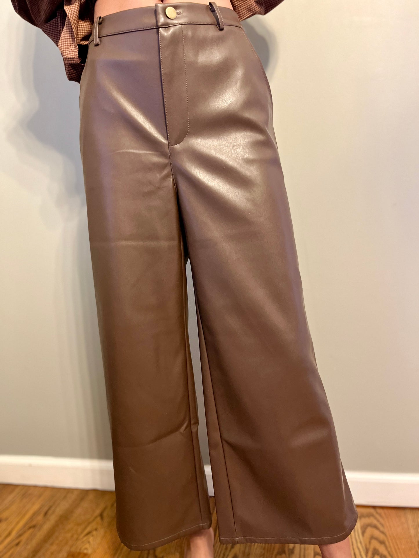 Vegan Leather Culotte Pants