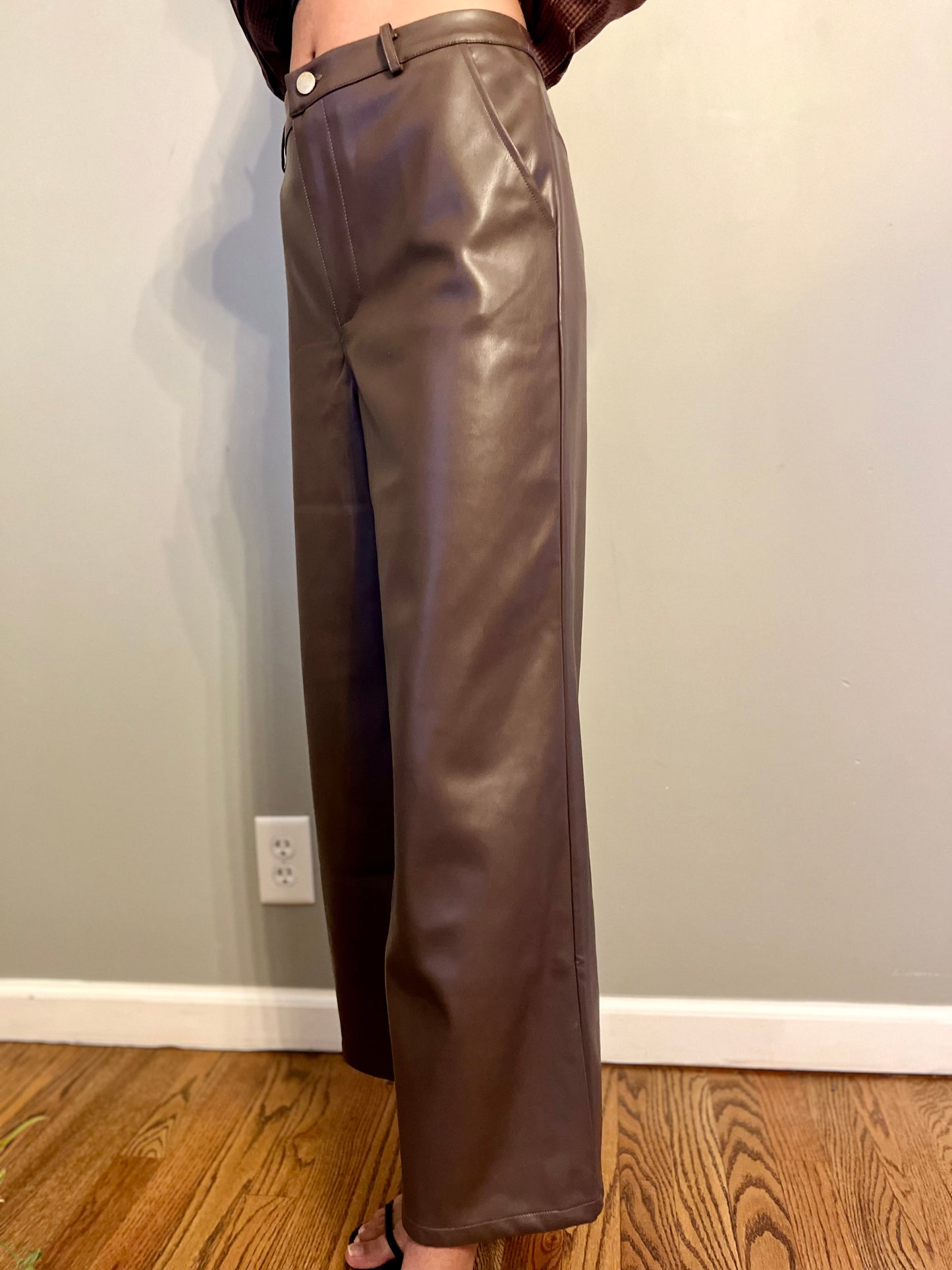 Vegan Leather Culotte Pants