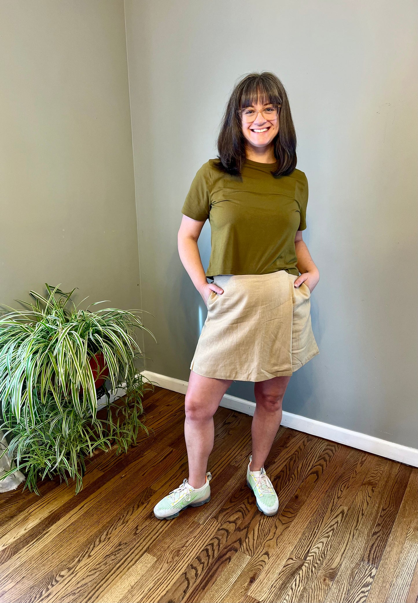 Breezy Linen Wrap Skort